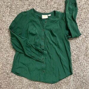Mauve Deep Green Button-Down Shirt